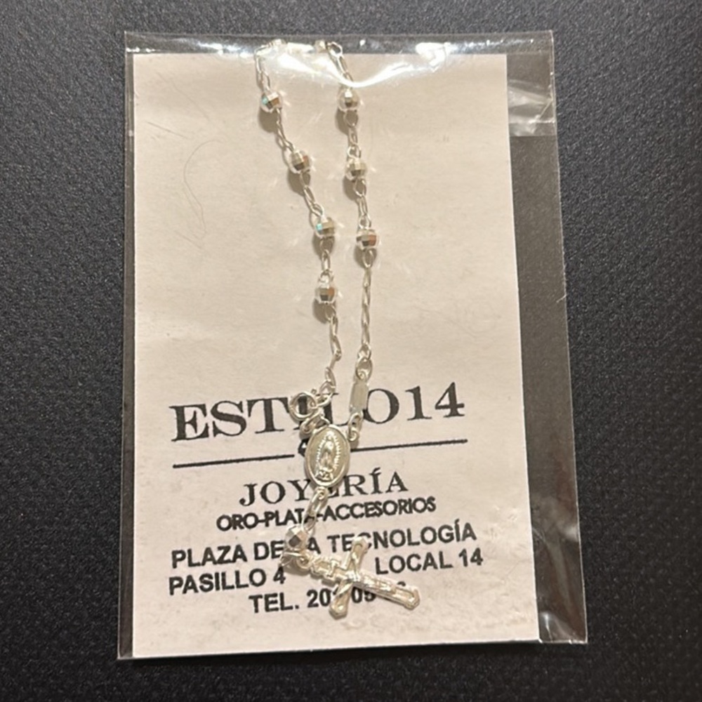Silver Rosary Bracelet